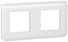 Рамка горизонтальная Legrand Mosaic 2-м. 4 мод. белый картинка